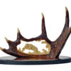 Bear Knife with Deer Antler Handle and Display Stand - 15.25" - Image 4
