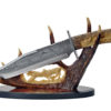Wolf Knife with Deer Antler Handle and Display Stand - 15.25" - Image 4