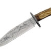Wolf Knife with Deer Antler Handle and Display Stand - 15.25" - Image 2